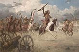 The Charge of Crazy Horse on Fort Laramie