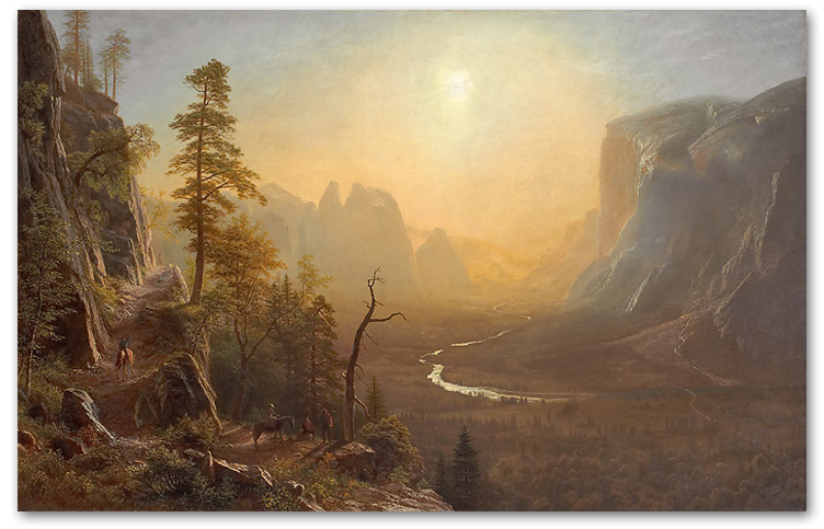 Yosemite Valley, Glacier Point - by Albert Bierstadt